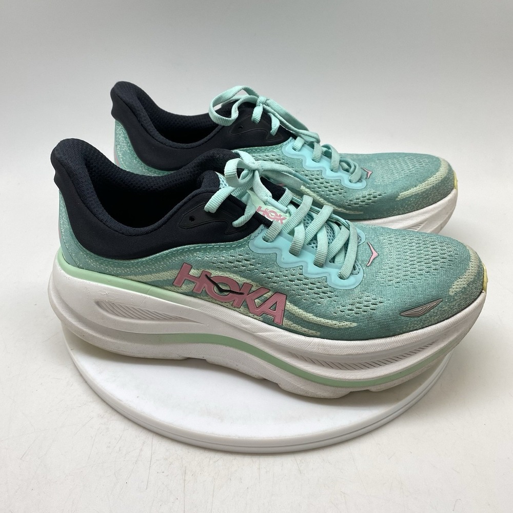 Hoka One One Sneakers Womens 8 B Bondi 9 1152012 BTF Teal Running Gym Shoes